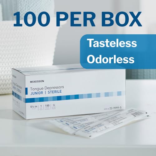 McKesson Tongue Depressors Adult Size, Sterile, Unflavored, 6 in, 100 ct | Individually Wrapped, Wood, Splinter-Free, Use for Medical, Arts, Crafts, Spa, Wooden - image 8