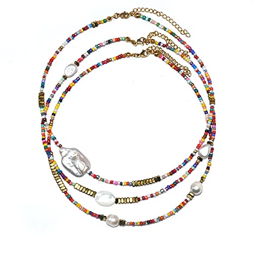 Collier de perles de verre multicolores, le cadeau idéal d'été - 2