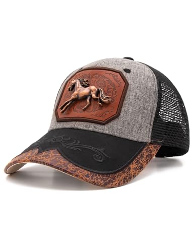 Image of TOPACC Western Trucker Hat for Men Women Cowboy Country Hat Snapback Cap