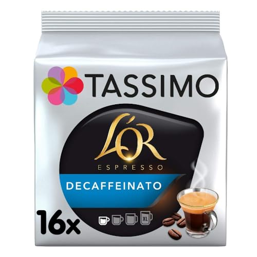 Tassimo L'OR Espresso Decaffeinato Coffee Pods x16 (Pack of 5, Total 80 Drinks)