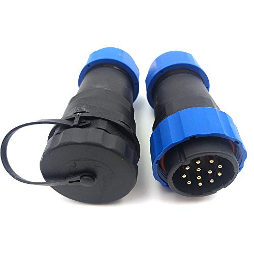 Conector impermeable SD28 12 pines cable industrial miniatura 7