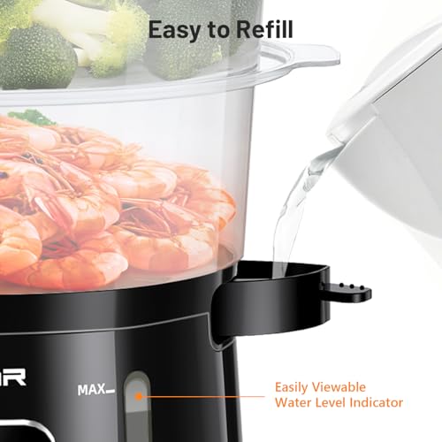 image for KEENSTAR 13.7QT Electric Food Steamer for Cooking, Vegetable Steamer w