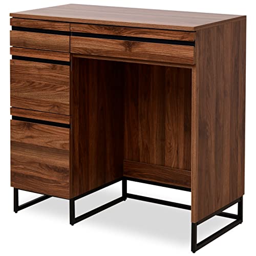 moca company Cloudear キッチンカウンター 幅90 ゴミ箱収納 奥行45 ロータイプ 食器棚 カップボード キッチンラック ブラウン