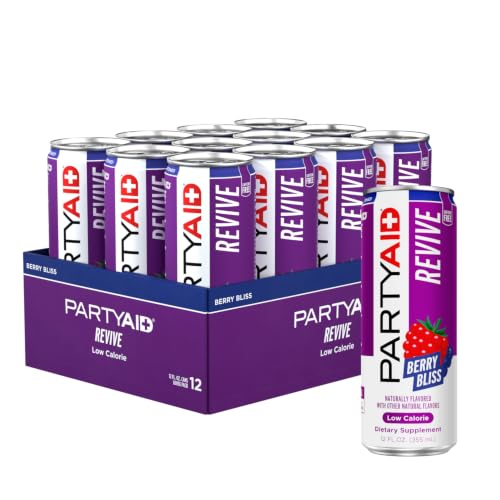 PARTYAID Rehab Recovery Drink, Berry, 12 fl oz (12-Pack)