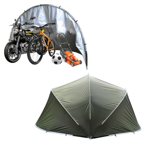 YSMSMZJK Box Biciclette Semisferico Box Biciclette da Esterno con Doppie Porte per 5-7 Biciclette Capannone per Esterno Box per Moto da Esterno