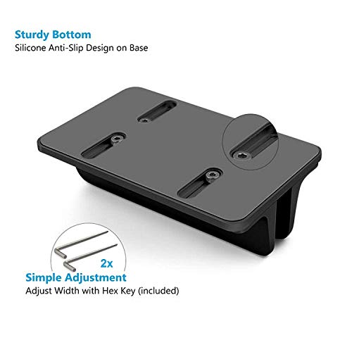 Vertical Laptop Stand For Desk [Adjustable] Sturdy Aluminum Dock Fits All Laptops (Up To 20.3 Inches) Space Saving, Modern Compact Holder, Compatible With Macbook Pro/Air, Surface, Hp, Dell (Black) #TOP3