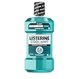 Listerine Cool Mint Intense Antiseptic Mouthwash, Daily Oral Rinse Kills 99.9% of Germs That Cause Bad Breath, Plaque and Gingivitis. for a Fresh, Clean Mouth, Intense Mint Flavor, 1 L