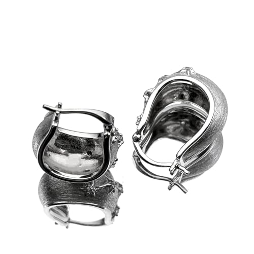 Pendientes de aro gruesos con estrella vintage de lujo para mujer