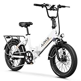 【POWERFUL 750W MOTOR】 The Aipas A2 adult folding electric bike is equipped with an 750W brushless motor, which enhances its maximum speed to 28mph and enables it to effortlessly conquer 18% inclines. The removable 48V 12.8Ah battery ensures an impres...