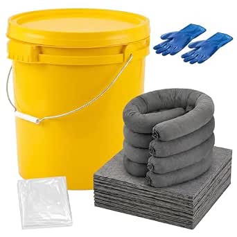 DoubleFill 41-Piece Universal Spill Kit, 9-Gallon Oil and Water Absorbent