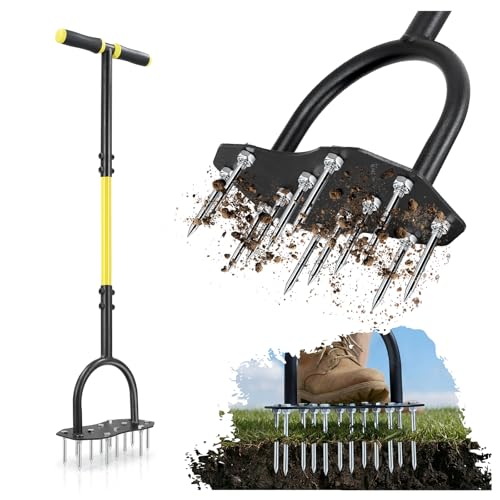Herramienta manual para airear césped Jardineer 36" miniatura 1