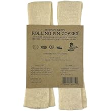 Regency Wraps Rolling Pin Cover for Non-Stick Dough Rolling, 100% Cotton Absorbs Excess Flour So Pastries Come out Light and Flakey, 15" Pack of 2