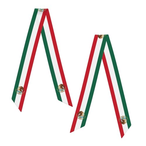 Women's Fashion Neck Scarf Mexico Mexican Mex Flag Lightweight Silk Head Scarf Double Sided Hairband Headband for Handbag Accessories2
