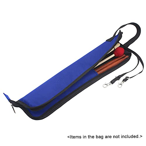 Stick Bag For Drumsticks And Mallets, Drumstick Protection Bag Drumstick Bag, Drum Accessories, with 2 Compartment,Storage For Sticks Mallets Brushes And More (Blue) - Image 3