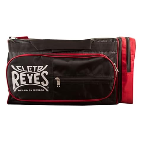 CLETO REYES Gym Duffle Bag for Boxing, Muay Thai, BJJ, Kickboxing, Martial Arts, Athletic Sports Workout Equipment Gear, Black/Red Cover