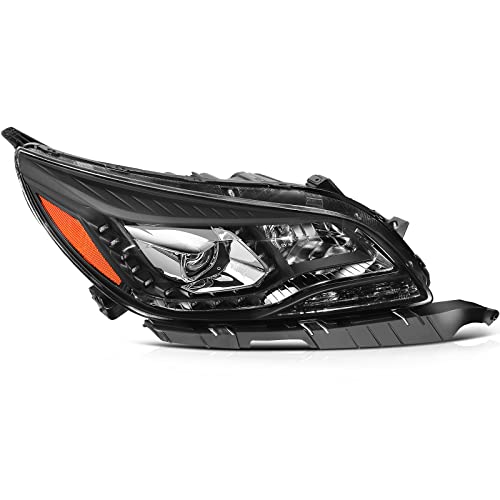 Eccpp Headlight Assembly Pair For Chevrolet For Malibu 2013-2015 Black Housing Amber Reflector Clear Lens Driver And Passenger Side #TOP2