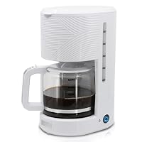 briebe Elegance Filterkaffeemaschine mit Glaskanne 10 Tassen, Tropfkaffeemaschine, Mehrweg-Dauer Filter, Warmhaltefunktion, Anti-Tropf-System 1,25L, Weiß – Ansicht 1
