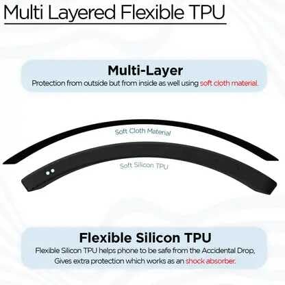 Image of Designerz hub Oppo K13x 5G Back Cover | Soft Silicone Slim Back Case Cover for Oppo K13x 5G- Black