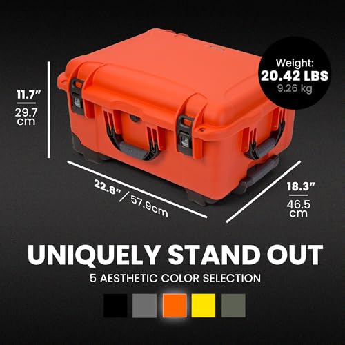 Image of NANUK 950 Pro Photo Kit - Waterproof Travel Camera Hard Case with Padded Dividers and Wheels, 22.8 inch x 18.3 inch x 11.7 inch, Dustproof and Impact-Resistant, Ideal for Heavy Loads - Orange