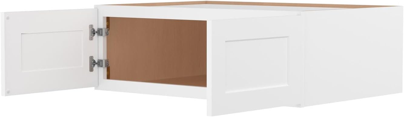 Furinno Shaker Wall Refrigerator Kitchen Cabinet with 2-Doors, Ready to Assemble, 24 D x 36 W x 12 H, White