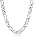 Men's Sterling Silver Italian 4.60mm Solid Figaro Link-Chain Necklace, 24"