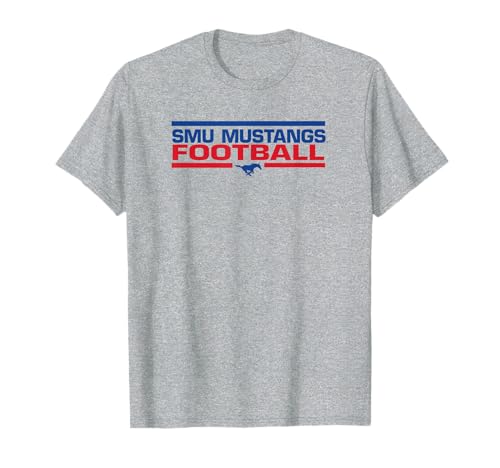 SMU Mustangs Football Tackle Gray Officially Licensed T-Shirt