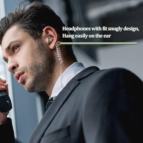 Image of SAMCOM Replacement Kits Acoustic Tube /Clear Coil Compatible with Baofeng Kenwood Surveillance Radio Earpiece, Removable Stretchable Coil Acoustic Tube for Walkie Talkie Headset, 6 Pcs | Compatible with Baofeng Kenwood Radio Earpiece, Removable Stretchable Coil Acoustic Tube for Walkie Talkie Headset