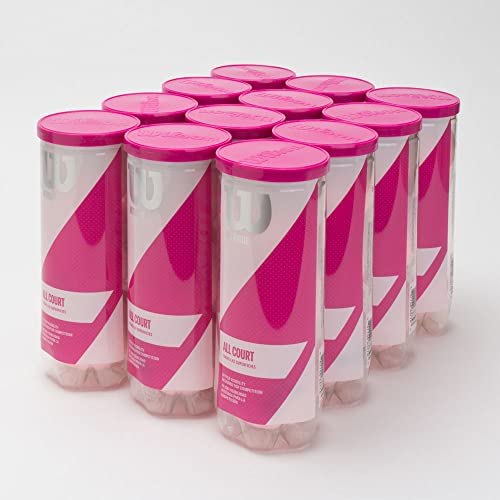 Wilson Intrigue All Court Pink Tennis Balls - 3 Ball Can (6 Cans = 1/4 Case) - Thumbnail 4