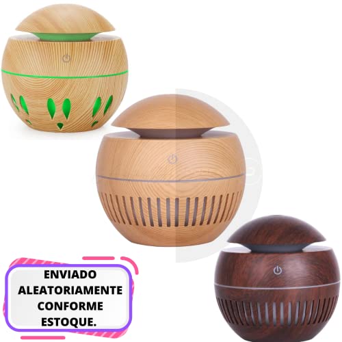 Umidificador Difusor de Ar Purificador Elétrico Ultrassônico 130ml Aroma Ar e Ambiente Potente 7 cor