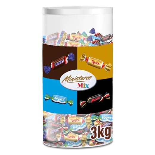 Mars, Snickers, Bounty & Twix Schokoriegel Minitures Mix | Eid Geschenk | Schokolade Großpackung | 296 Riegel | 3 kg