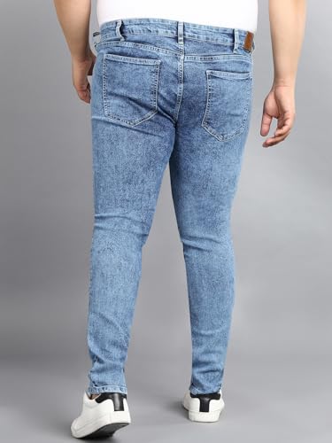 Image of Urbano Plus Men's Regular Fit Washed Jeans Stretchable