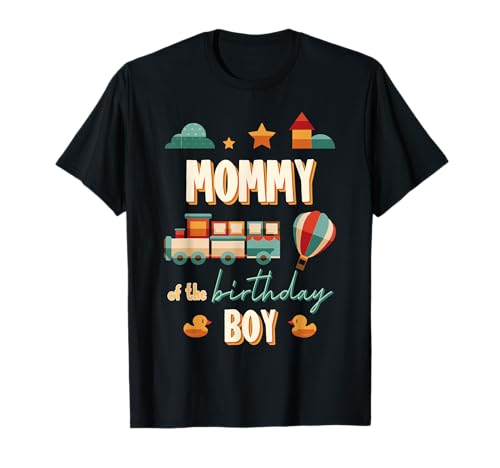 Mommy Of The Birthday Boy Train Theme Matching Family Camiseta