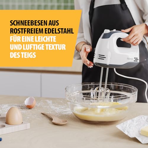 Tristar Handmixer, 5 Geschwindigkeitsstufen, 200 W, Rührbesen & Knethaken – Ansicht 3
