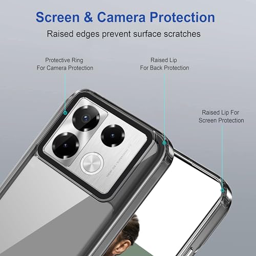 Image of Zapcase Back Case Cover for Infinix Note 40 Pro Plus 5G | Compatible for Infinix Note 40 Pro Plus 5G Back Cover | Case Cover with Camera Protection | (TPU + PC | Translucent Black)