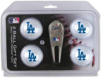 MLB Los Angeles Dodgers WCRA01636 4 Ball Marker Gift Set with Divot Tool