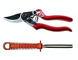 Samurai 8 1/2" Bypass Pruner KS-8TBL + Diamond Sharpenner DFM-76 Made in Japan