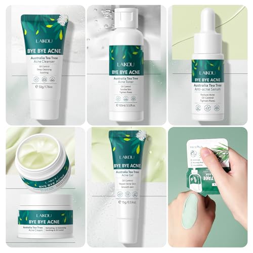 Leogony 7PCS Skincare Set for Teenagers Girls & Boys, Acne Skin Care Set for Teenage, Tea Tree Face Wash Gift for Mens Woman - Image 8