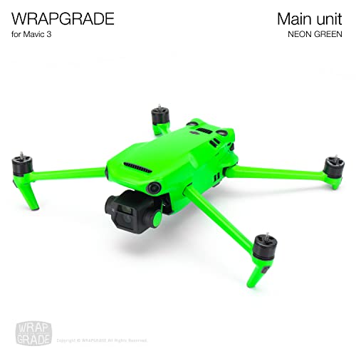Image of WRAPGRADE Full Skin Stickers for DJI Mavic 3 / Mavic 3 Classic (NEON GREEN)