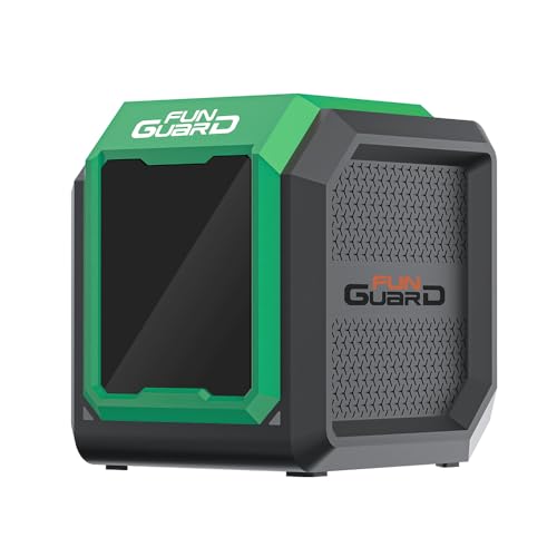 Funguard レーザー墨出し器 レーザークラスII 自動補正 水平機能 傾斜モード 持ち運び便利 操作簡単 振り子がロック 収納バック付き 電池x2 エレベーター三脚付き（グリーン)