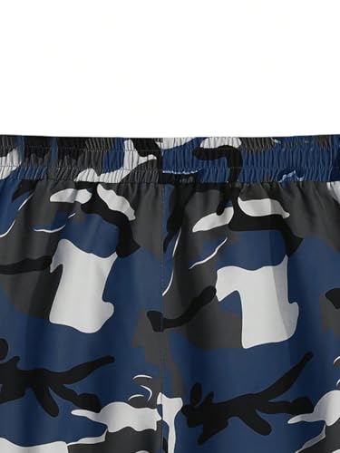 Image of TAGDO Men's Casual Cotton Camouflage Cargo Pants for Men | Army Utility Multi Pocket Style | Elastic with Drawstring Waist for Everyday Wear (2045)