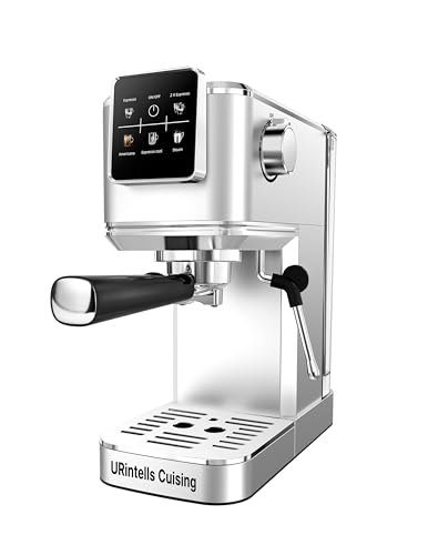 Touch Screen Espresso Maker with Steam Milk Frother