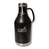 Yukon Growlers Premium Insulated Stainless Steel Growler - Keep Your Beer Cold and Carbonated for 24 Hours in This Double-Walled Vacuum Growler with Swing-Top Lid and Handle for Easy Pouring - 64 oz