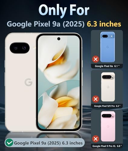 Image of FNTCASE for Google Pixel 9a Case: Military Grade Drop Protection Anti Yellowing Cell Phone Cover - Rugged Shockproof Protective Bumper Transparent Cases(Clear)