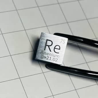 1 Piece Pure Rhenium Metal 10mm Cube, 99.99% High Purity Carved Re ...