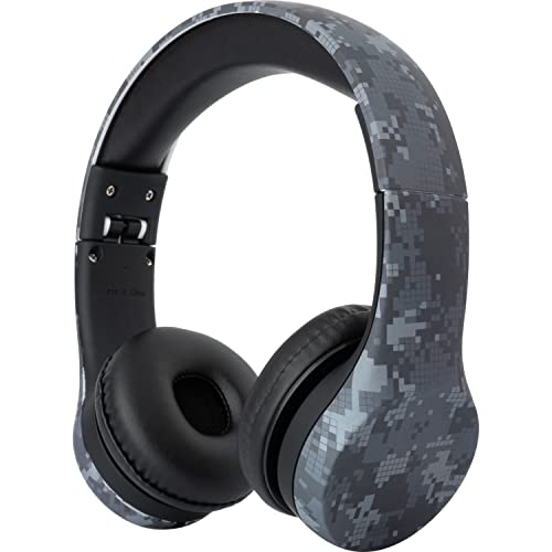 Image of Snug Play+ Kids Headphones - Volume Limited 93dB for Safe Listening - Foldable, Durable Headphones for Toddlers, Boys & Girls - Tangle-Free Cord - Ideal for Travel, School, Tablets - Black Digi Camo