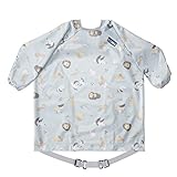 BIBaDO Mess Proof Baby Feeding Bibs, Long Sleeve Weaning Essential 6 to 36 Months Toddler Bib, Waterproof, Machine Washable