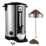 Avolend 100-Cup Commercial Coffee Urn, 20L Double-Wall Stainless Steel Coffee Maker with Adjustable Temperature Control & Keep Warm, Large Insulated Coffee Pot for Events, Catering, and Offices