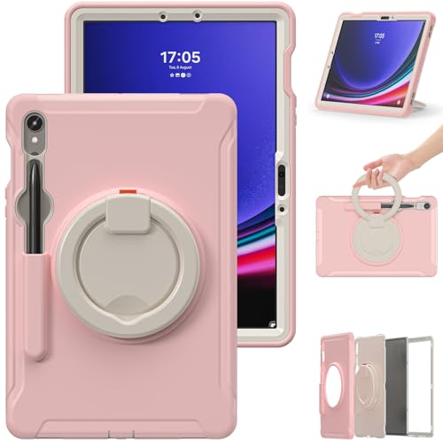 Funda compatible con Samsung Galaxy Tab S10 Lite de 10.9 pulgadas SM X400/X406B 2025, funda para niños, soporte giratorio de 360°, resistente, 3 capas de TPU híbrido, carcasa completa a prueba de