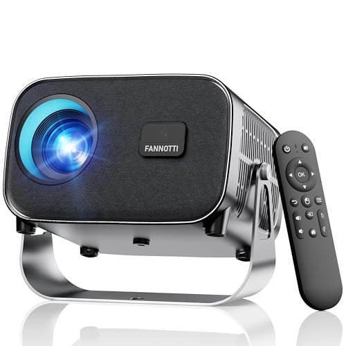 Smart Projector with WIFI and Bluetooth, 800ANSI Native 1080P Portable Projector Built-in Apps, Auto Keystone & Electric Focus Movie Projector for Home Theater Compatible with IOS/Android/HD(Gray)