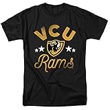 Virginia Commonwealth University Official Rams Unisex Adult T-Shirt, Black, Large